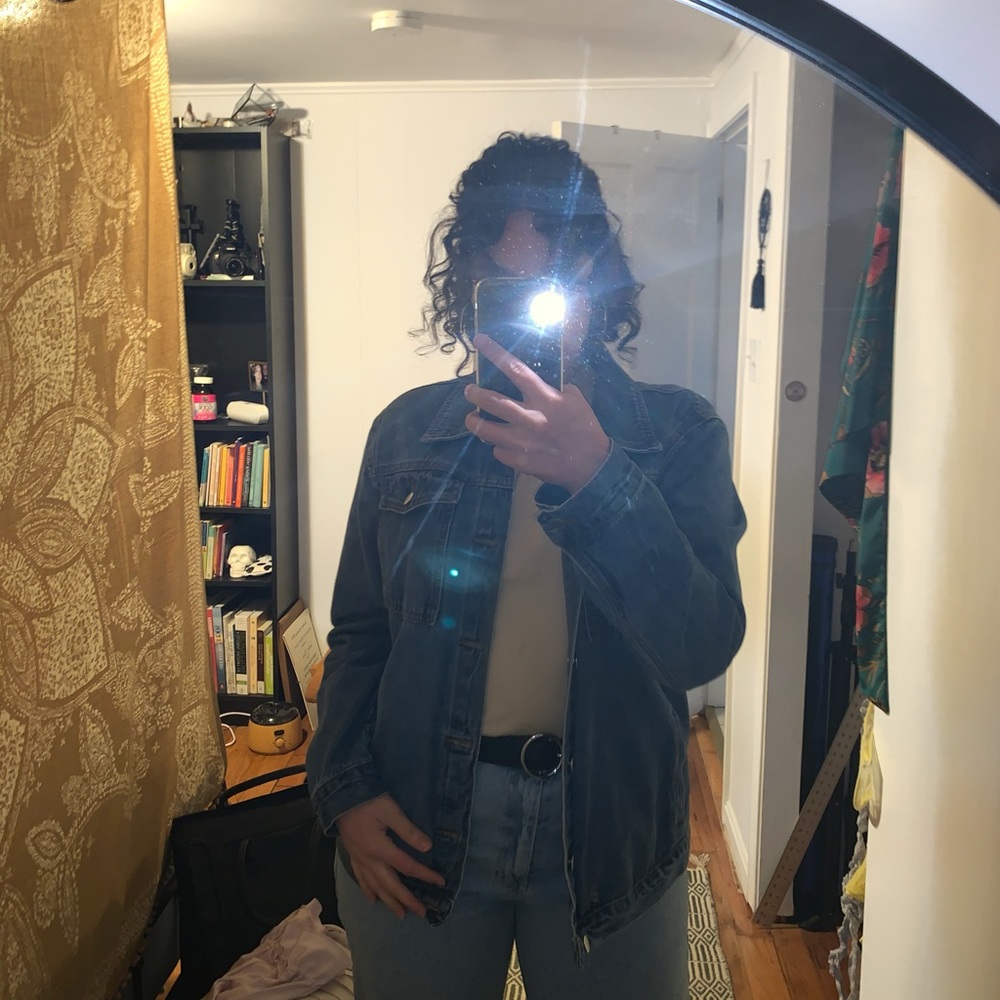 Oversized jean jacket